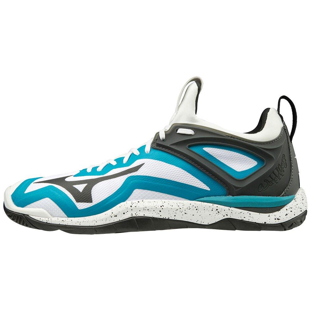 Mizuno Men's Handball Shoes White/Black/Blue WAVE MIRAGE 3 Shoes - X1GA195085